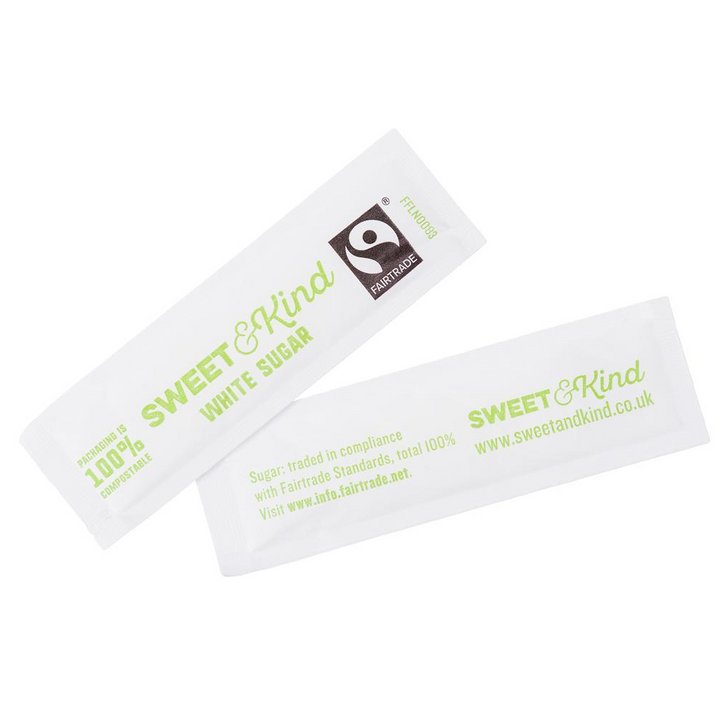 Sweet & Kind Fairtrade White Sugar Sticks x1000