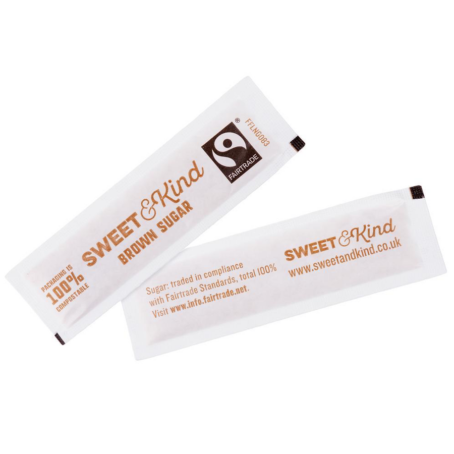 Sweet & Kind Fairtrade Brown Sugar Sticks x1000