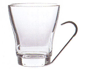 8.5oz Debora Glass Cup with metal handle